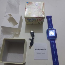 Q12 Kids GPS Smart watch Water Reset Touch Sim Supported Single Sim - Blue