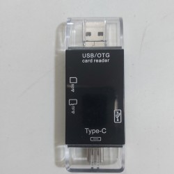 6 in 1 OTG Mobile Card Reader Support Micro USB, Type-C And USB Port