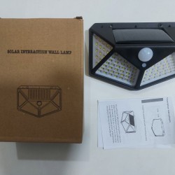 AR108 Solar Power Well Light 100 LED Motion Sensor With 2200mAh Battery