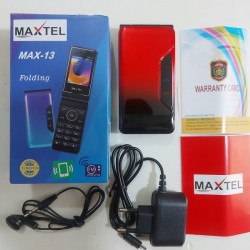 Maxtel Max 13 Folding Mobile Phone Dual Sim Wireless FM Mp3/Mp4 Player Camera With Warranty