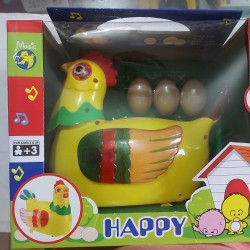 Happy Biddy Egg Toy With 3 Egg And Music