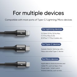 Joyroom S-01530G9 3 in 1 Short First Charging Cable 