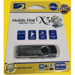 Twinmos X3 Pen Drive 64GB USB 3.1 Gen1 Mobile Disk