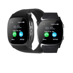 T8 Smart Mobile Watch Full Touch Single sim Camera - Black