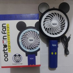 Mini Cartoon Hand Fan Rechargeable With Light