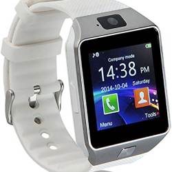 DZ09 Smart Watch Full Touch Display Single Sim Call SMS Camera Mobile Watch Home Button - White