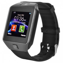 DZ09 Smart Watch Full Touch Display Call SMS Camera Mobile Watch - Black