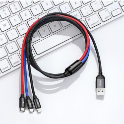 Baseus Three Primary Colors 3-in-1 Cable 1.2M